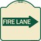 Signmission Fire Lane Right Arrow Heavy-Gauge Aluminum Architectural Sign, 18" x 18", TG-1818-24391 A-DES-TG-1818-24391 - alternate 1